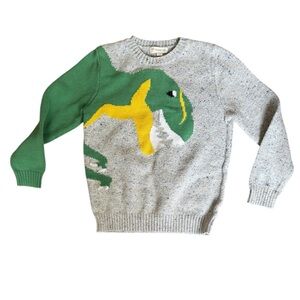 Tucker + Tate T-Rex Green and Gray Kids Sweater